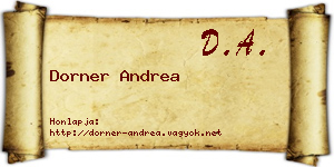 Dorner Andrea névjegykártya