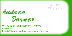 andrea dorner business card